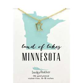 Minnesota Land Of Lakes Necklace