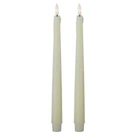 11.5 in. Cream Light-up Drip Candles - Set of 2