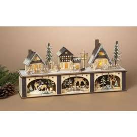 Laser Cut Wooden Village Light-up