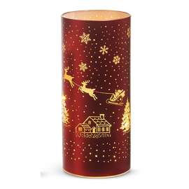 Red Santa's Sleigh Lantern - Large