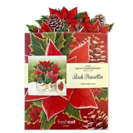 Birch Poinsettia Pop-up Card