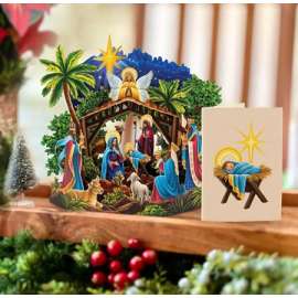 Starlit Nativity Mini Pop-up Card