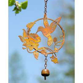 Flamed Hummingbird/Lily Ornament