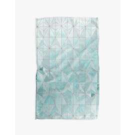 Blue Tiles Geometry Tea Towel