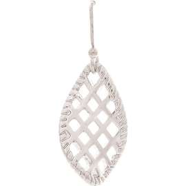 Silver Basket Weave Twist Earrings