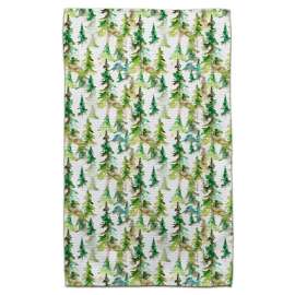 Green Pine Trees Microfiber Towel