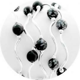 Snowflake Obsidian Bracelet (1)
