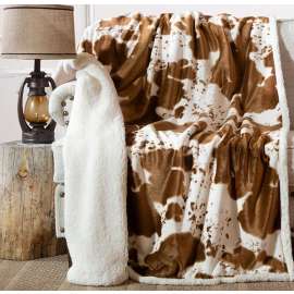Hair On Hide Plush Throw