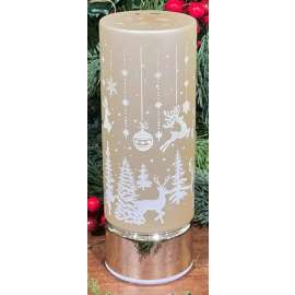 Gold Winter Scene Light Up - Tall