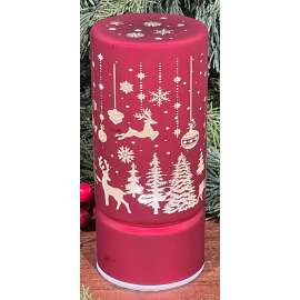 Red Christmas Scene Light Up - Short