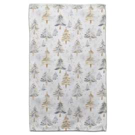 Trees Silver & Gold Microfiber Dish Towel