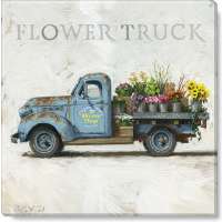 Flower Truck Print - 9 x 9 in.