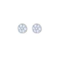 Pave Tiny Rd Post Earrings