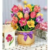 Festive Tulips Pop-Up Card