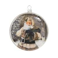 Woodland Santa  Disk Ornament
