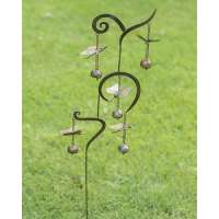 Flamed Steel Triple Calla Lily Stake