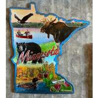 Minnesota Outline Foil Magnet