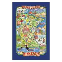 Minnesota Destinations Tea Towel
