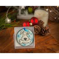 Holiday Dog Blue Ornament