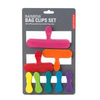Rainbow Bag Clips - set/8