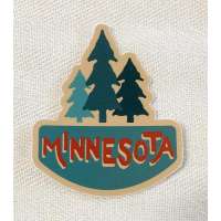 Retro Trees Minnesota Sticker