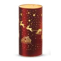 Red Santa's Sleigh Lantern - Small