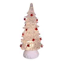 12 in. Glitter Tree w/Cardinals