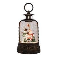 Snowman Family Glitter Lantern