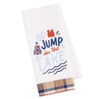 Go Jump In The Lake Embroidered Dish Towel