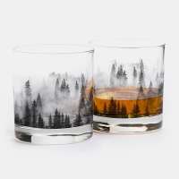 Forest And Clouds Whiskey Glass (1)