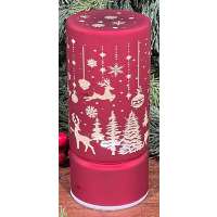 Red Christmas Scene Light Up - Short