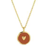 Rust Tiny Heart Necklace