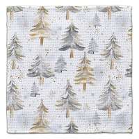 Trees Silver & Gold Microfiber Washcloth
