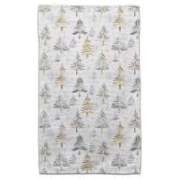 Trees Silver & Gold Microfiber Dish Towel
