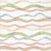 Watercolor Waves Cocktail Napkin